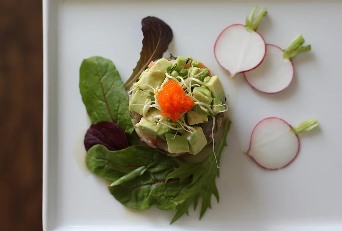 fish tartaretsquare in the kitchen