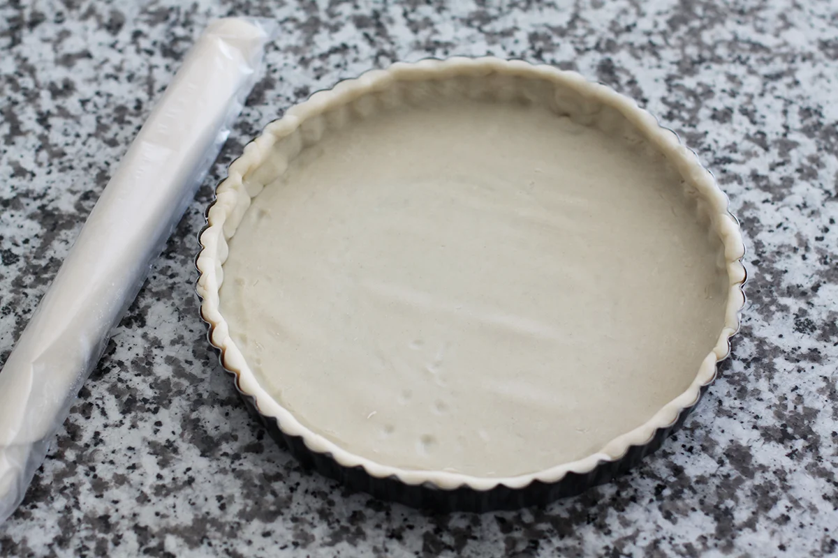 vegetable quichet-square in the kitchen
