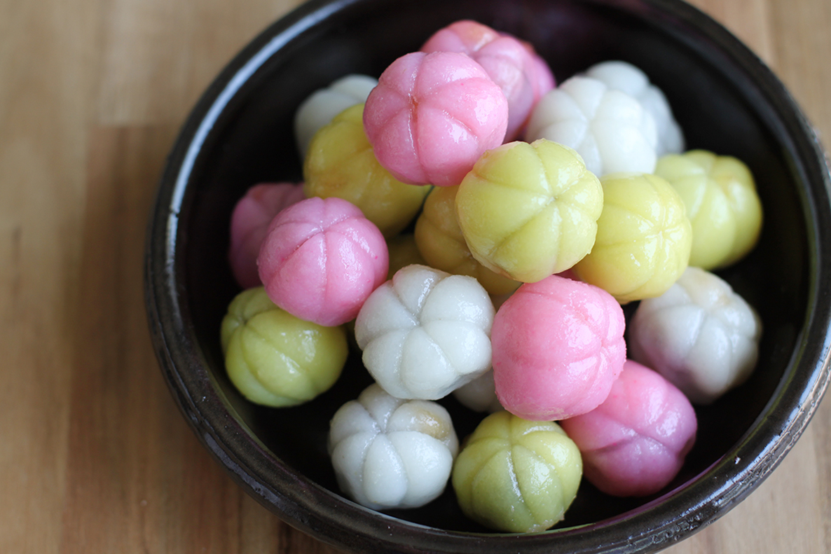 marron glace song-pyeon (candied chestnut rice cake)t-square in the kitchen