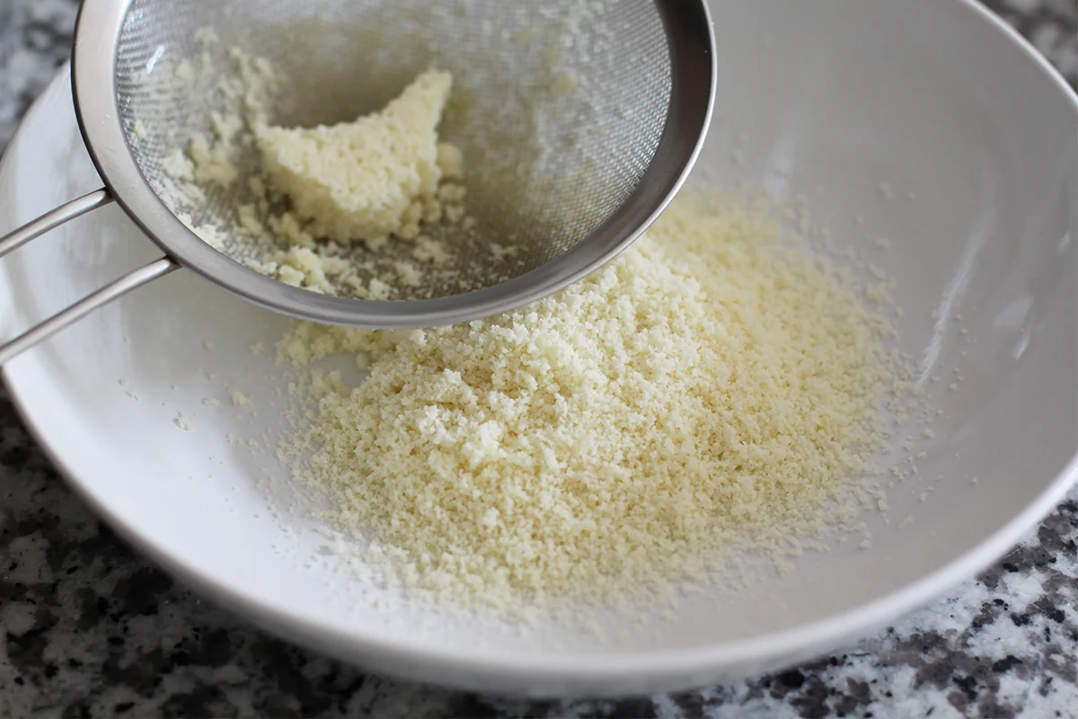  pass some genoise leftover through a sieve to make soft crumbs. 