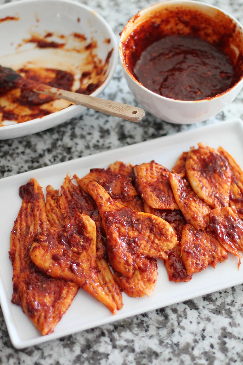 pan-fried bellflower rootst-square in the kitchen