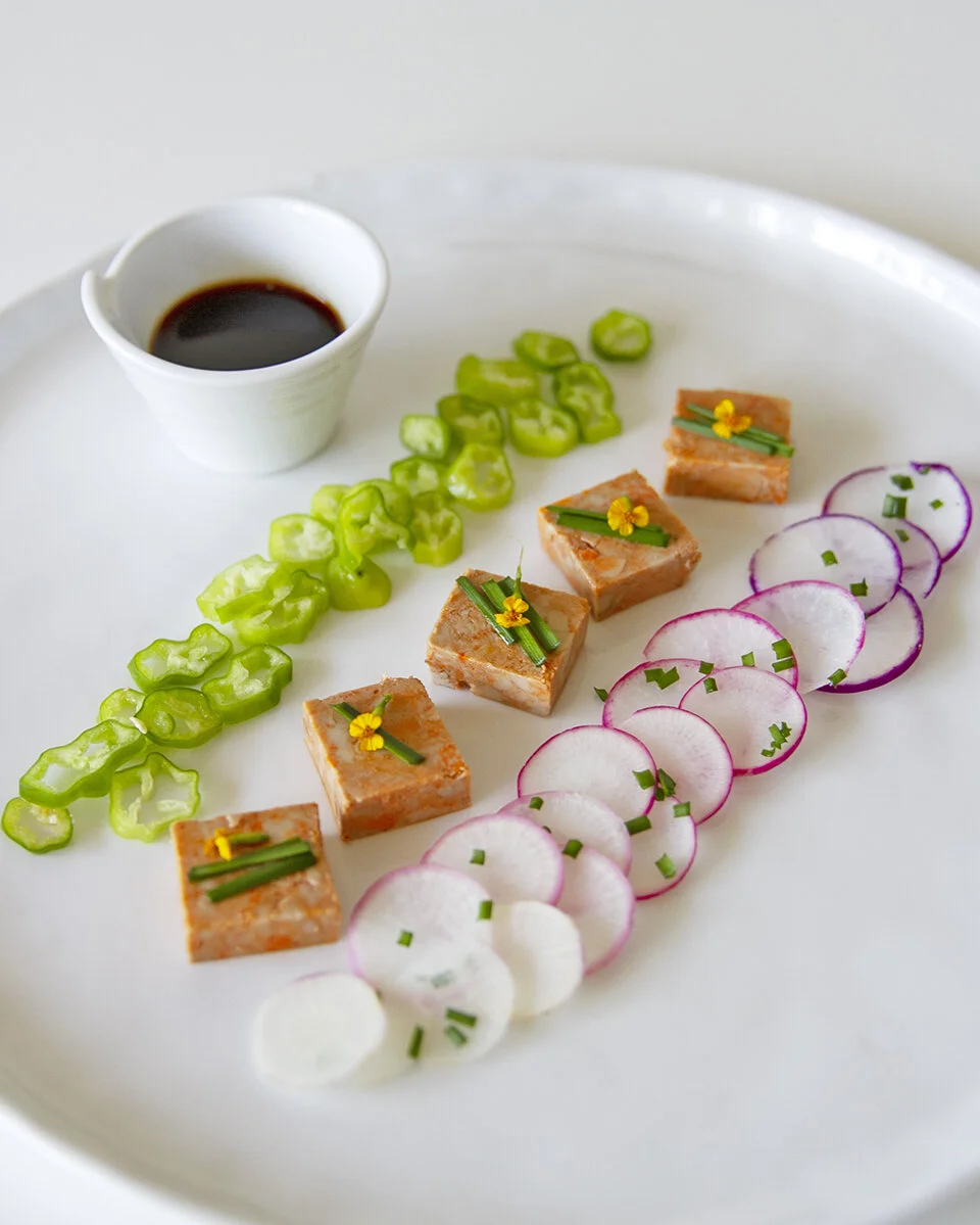 ankimo (japanese monkfish liver) w/ radishtsquare in the kitchen