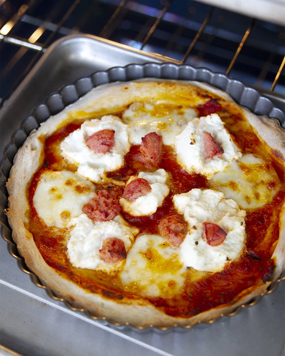 ricotta cheese pizza w/ seasoned pollack roetsquare in the kitchen
