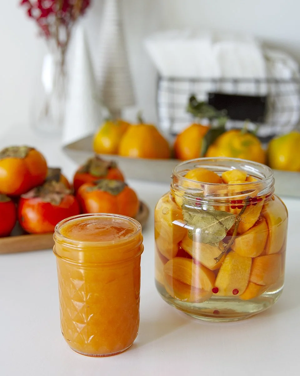 Picklet persimmon spread & picklet-square in the kitchen