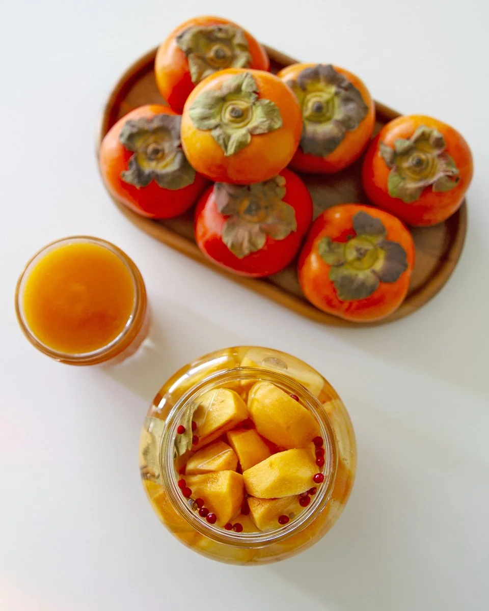 Picklet persimmon spread & picklet-square in the kitchen