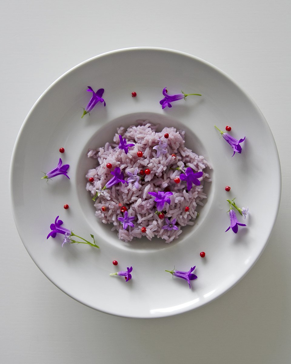 red cabbage ricet-square in the kitchen