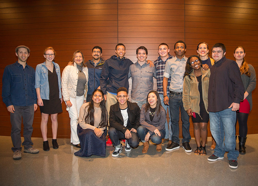 Daniel & band with high school students from Harrisonburg, Virginia
