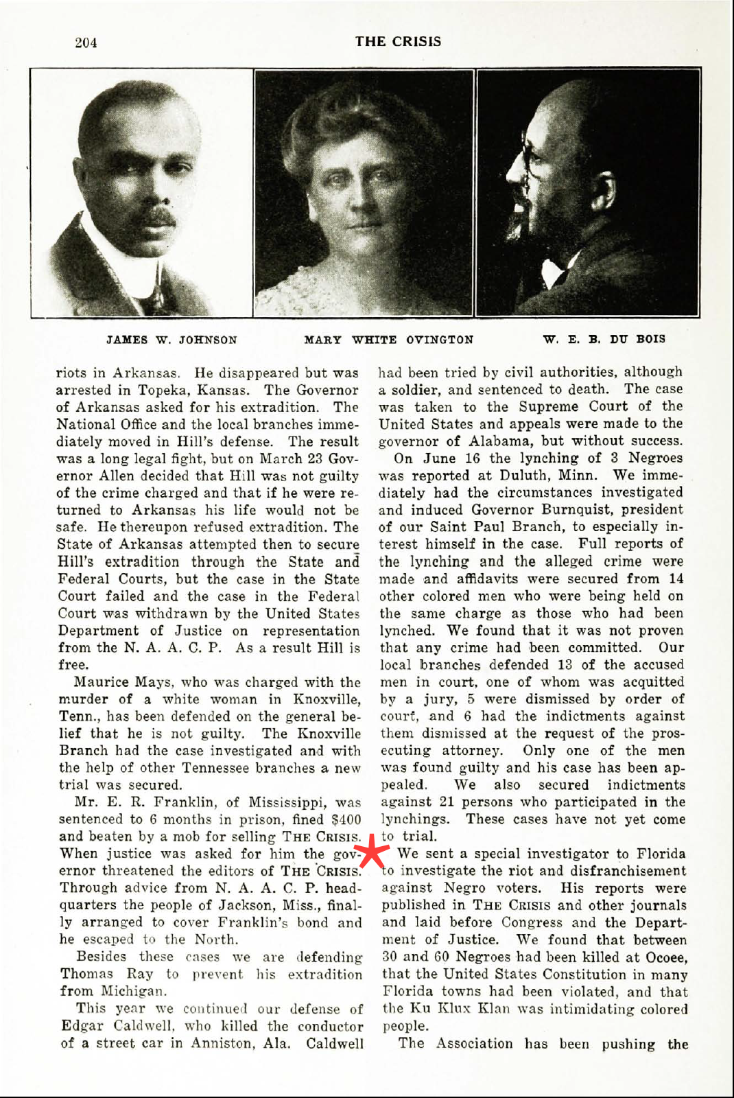 The Crisis, March 1921.