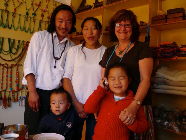 Helen with Tenzin Paldon and her family 2007