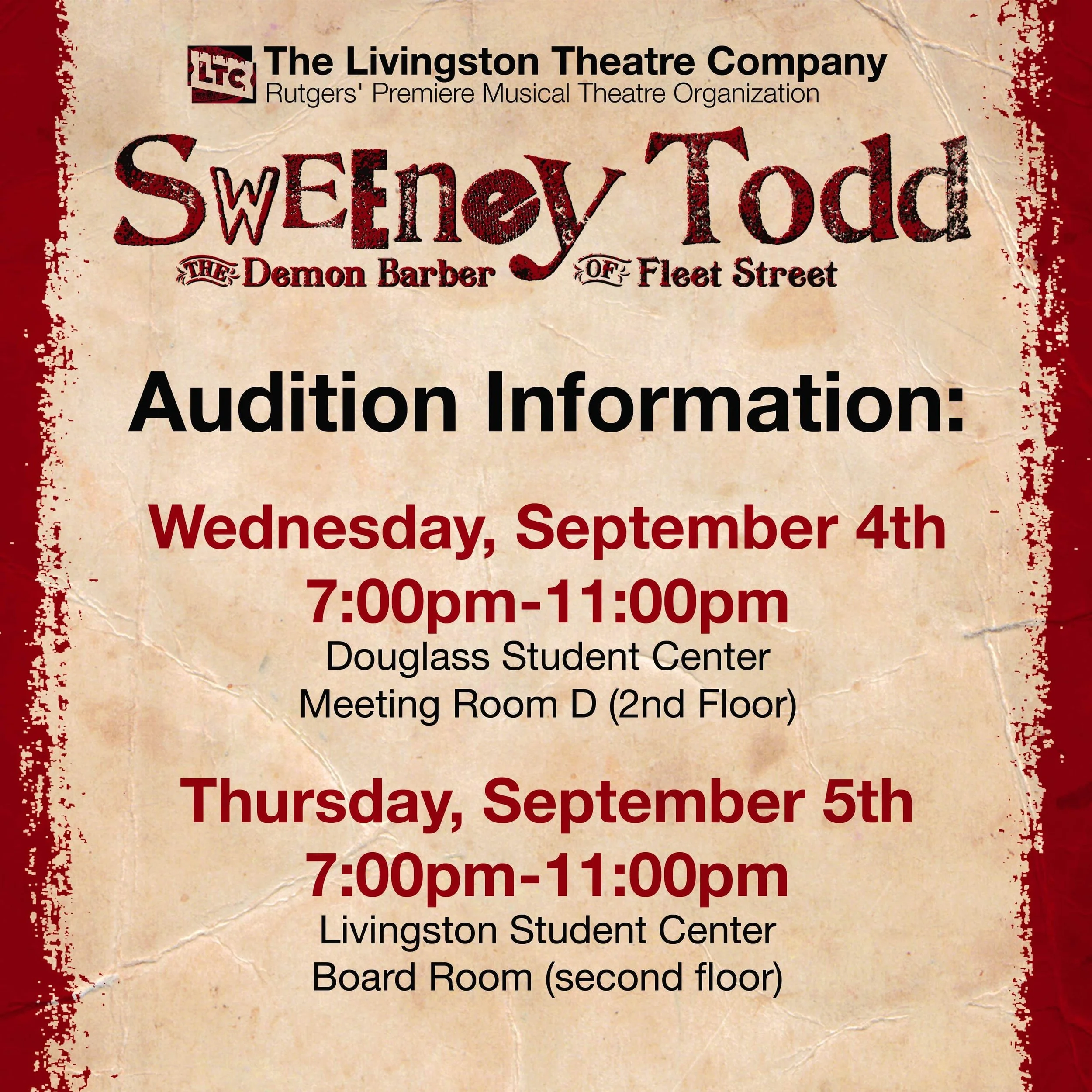 Call to Audition: Sweeney Todd