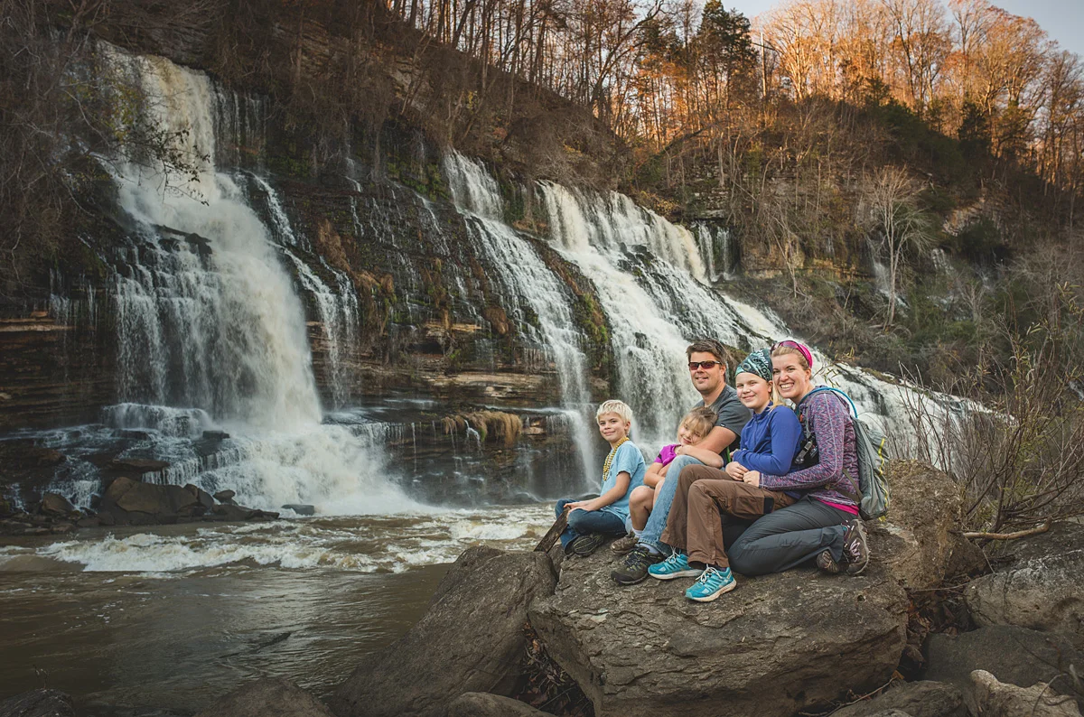 And of course, I had to take a picture of all of them together in front of the amazing waterfall!