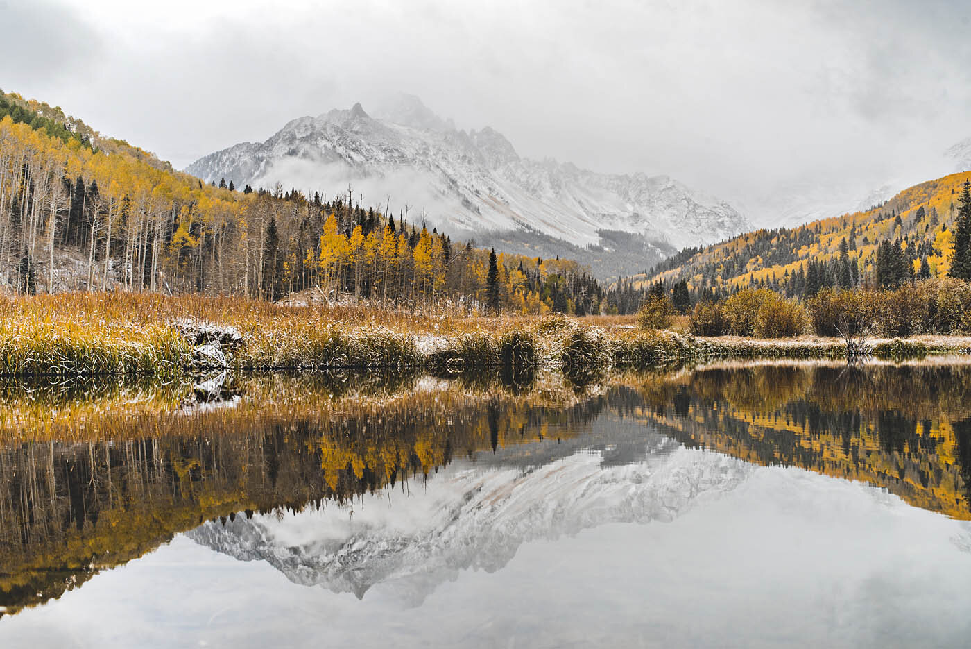Mountain reflection in the water
