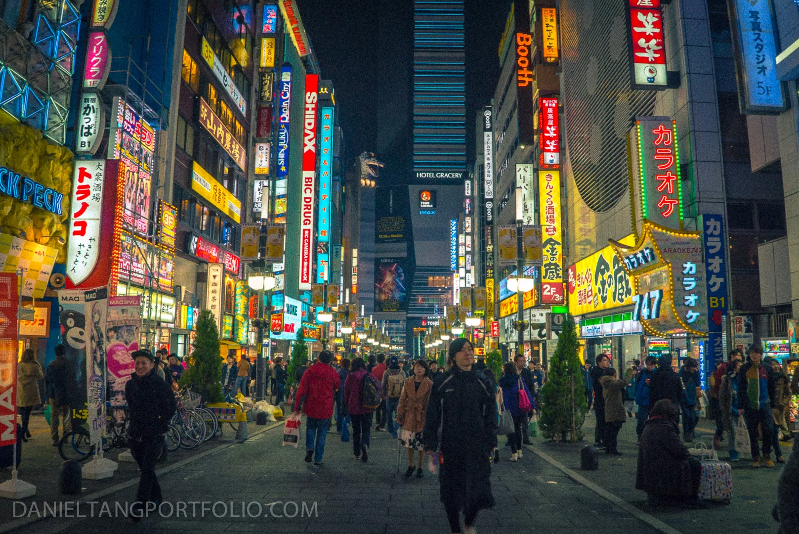 Kabukicho with Godzilla