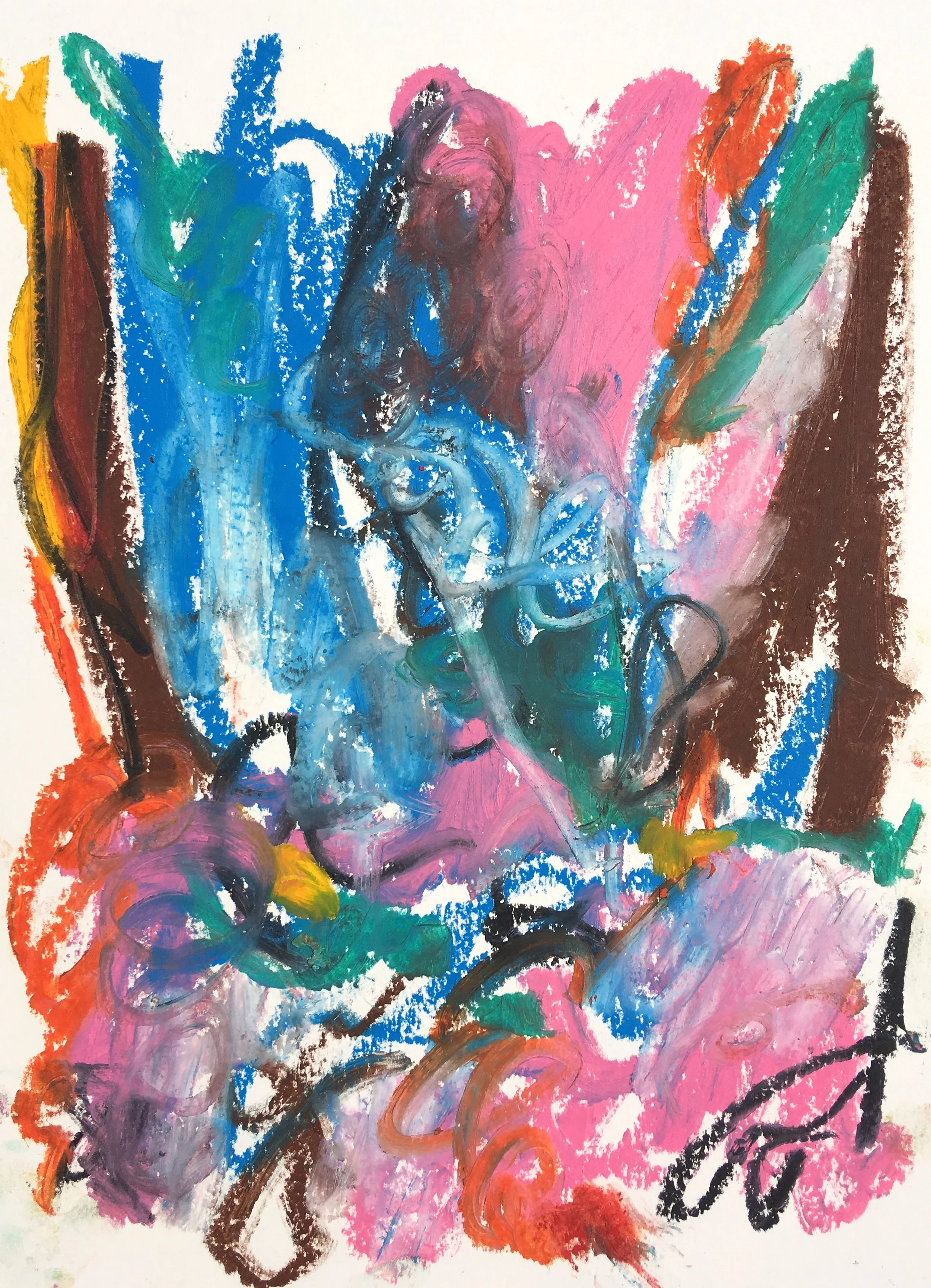 oil stick on paper 11" x 14"