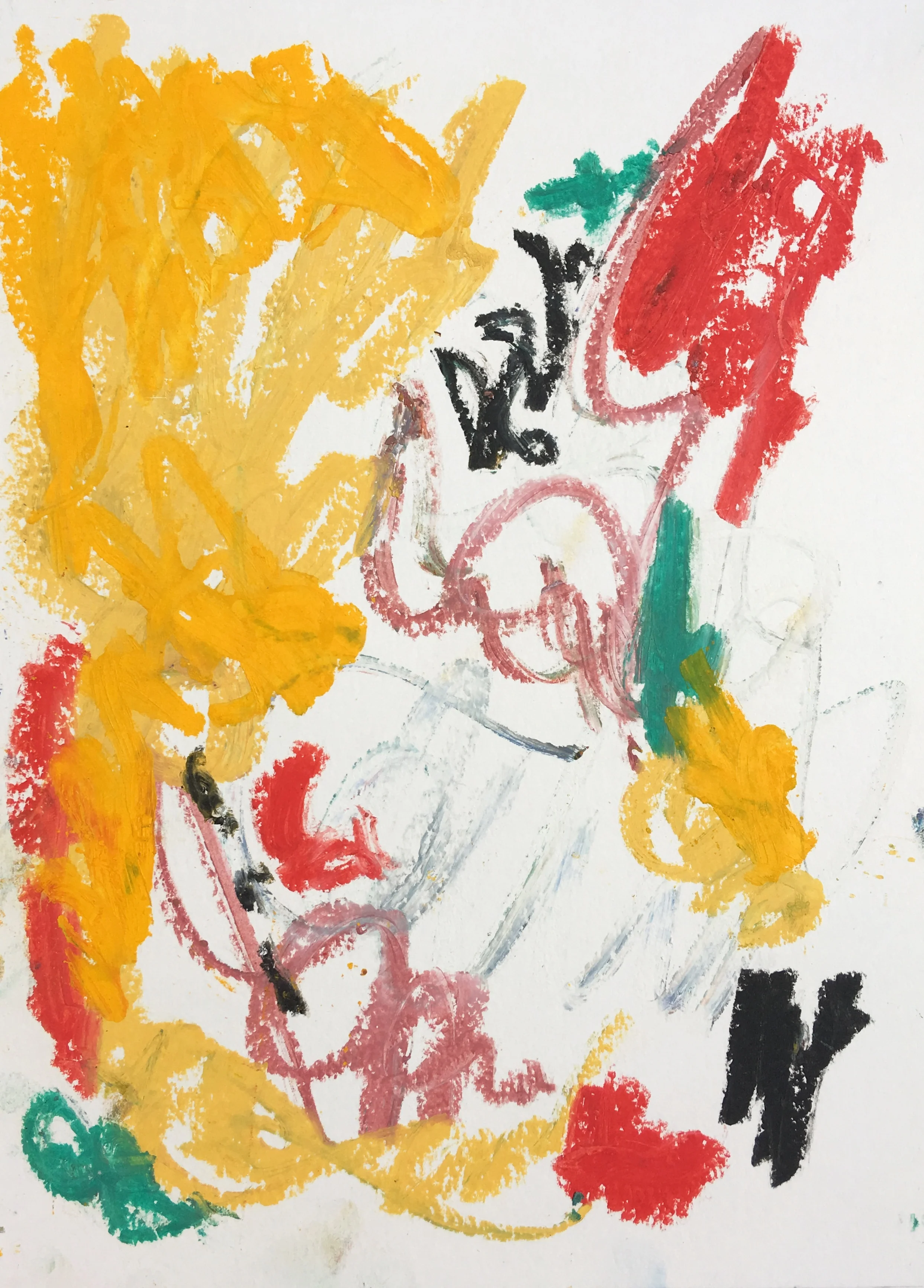 oil stick on paper 11" x 14"