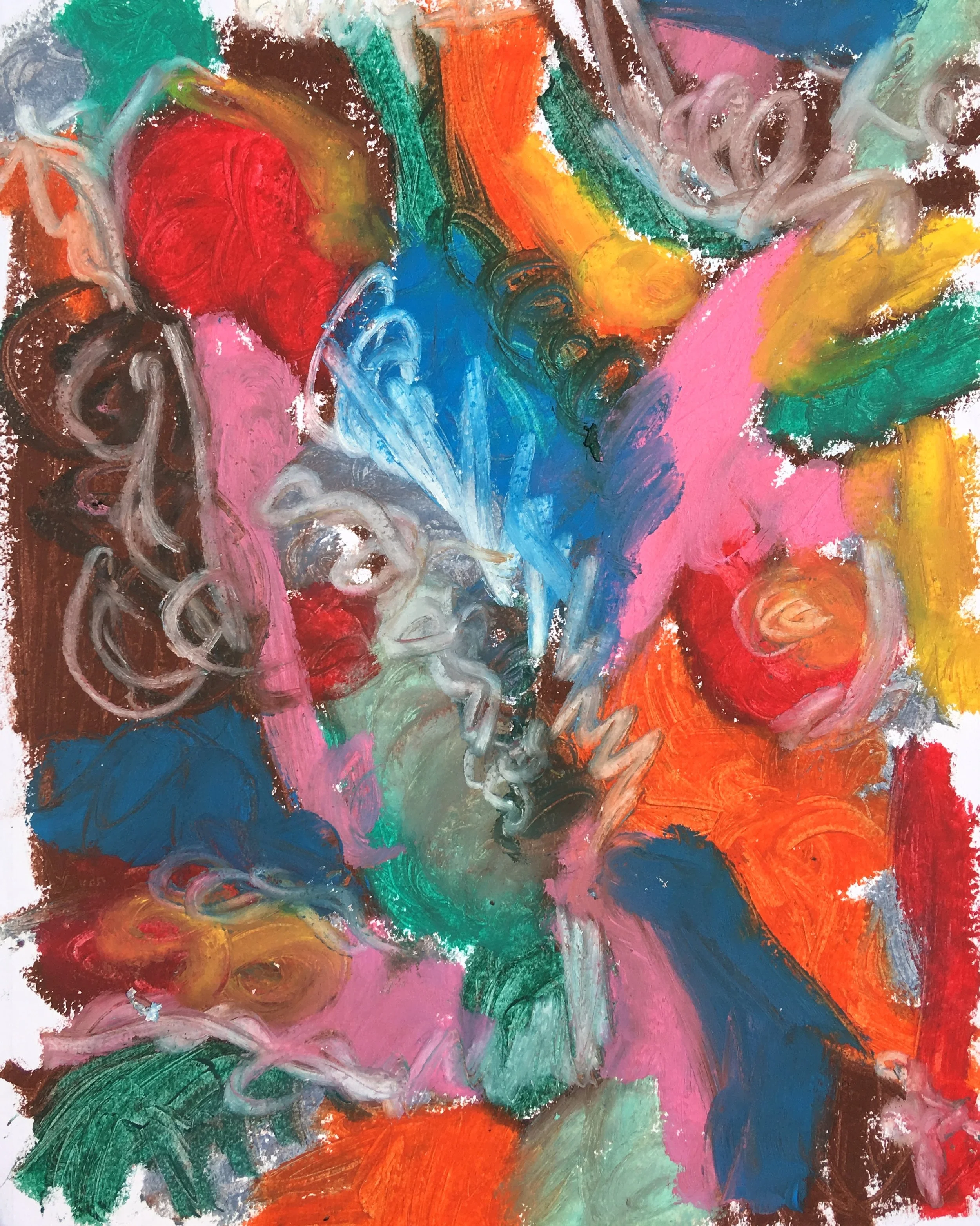 oil stick on paper 11" x 14"