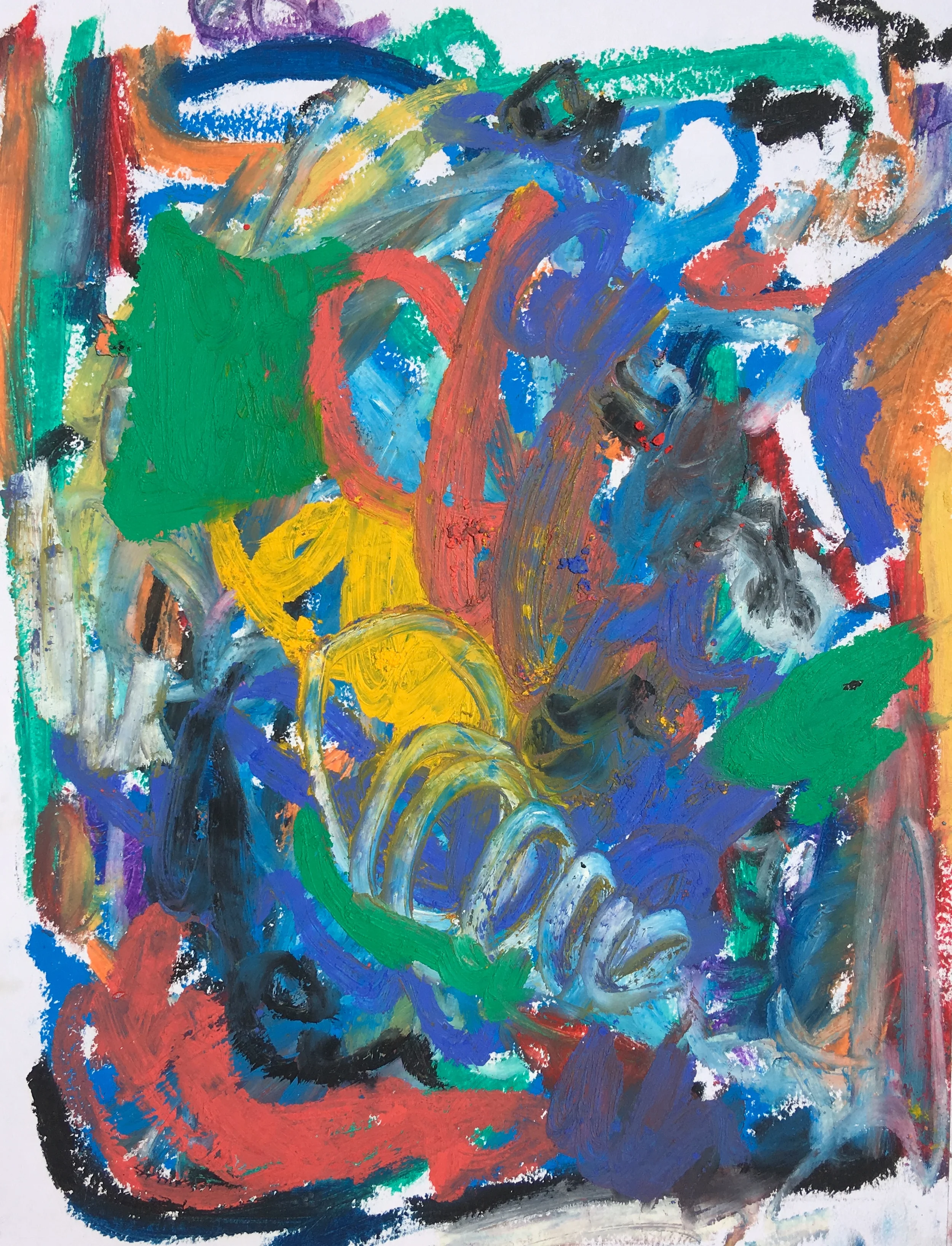 oil stick on paper 11" x 14"