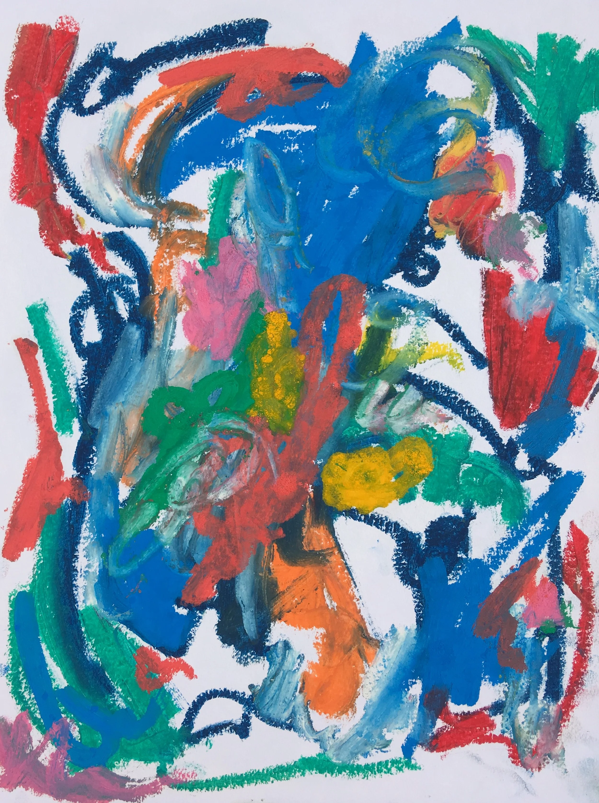 oil stick on paper 11" x 14"