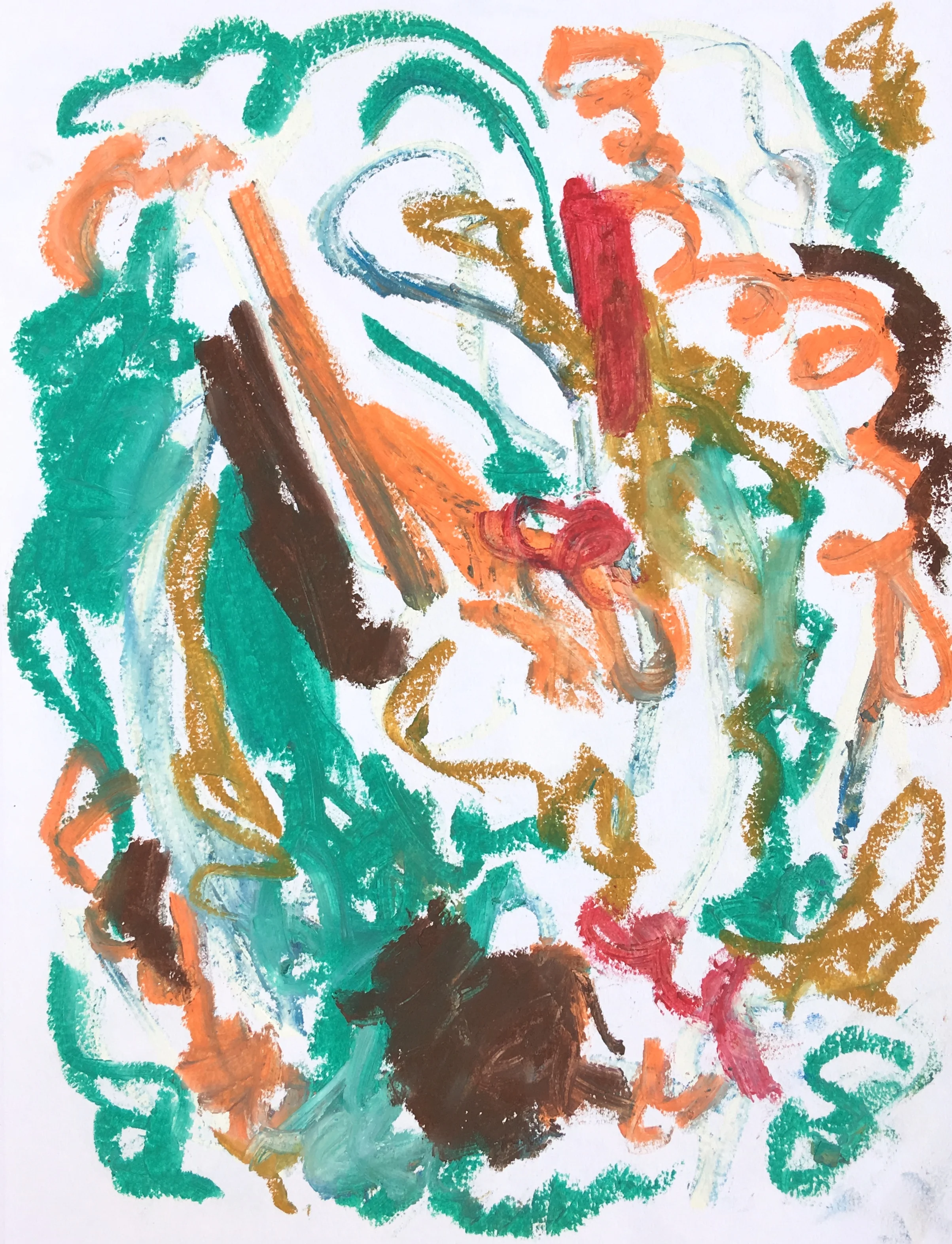 oil stick on paper 11" x 14"