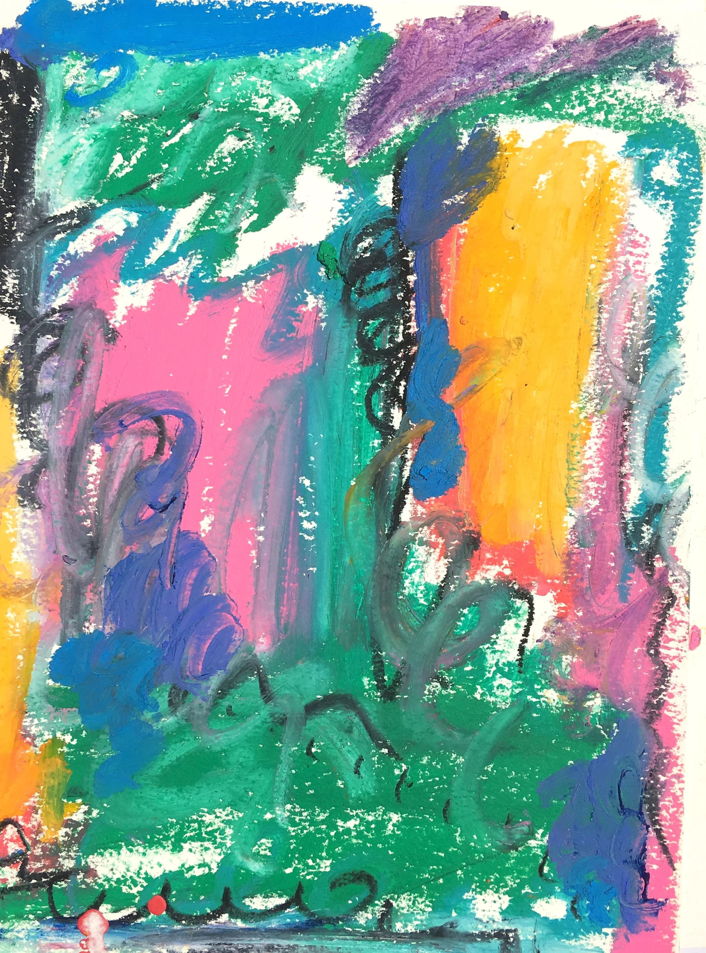oil stick on paper 11" x 14"