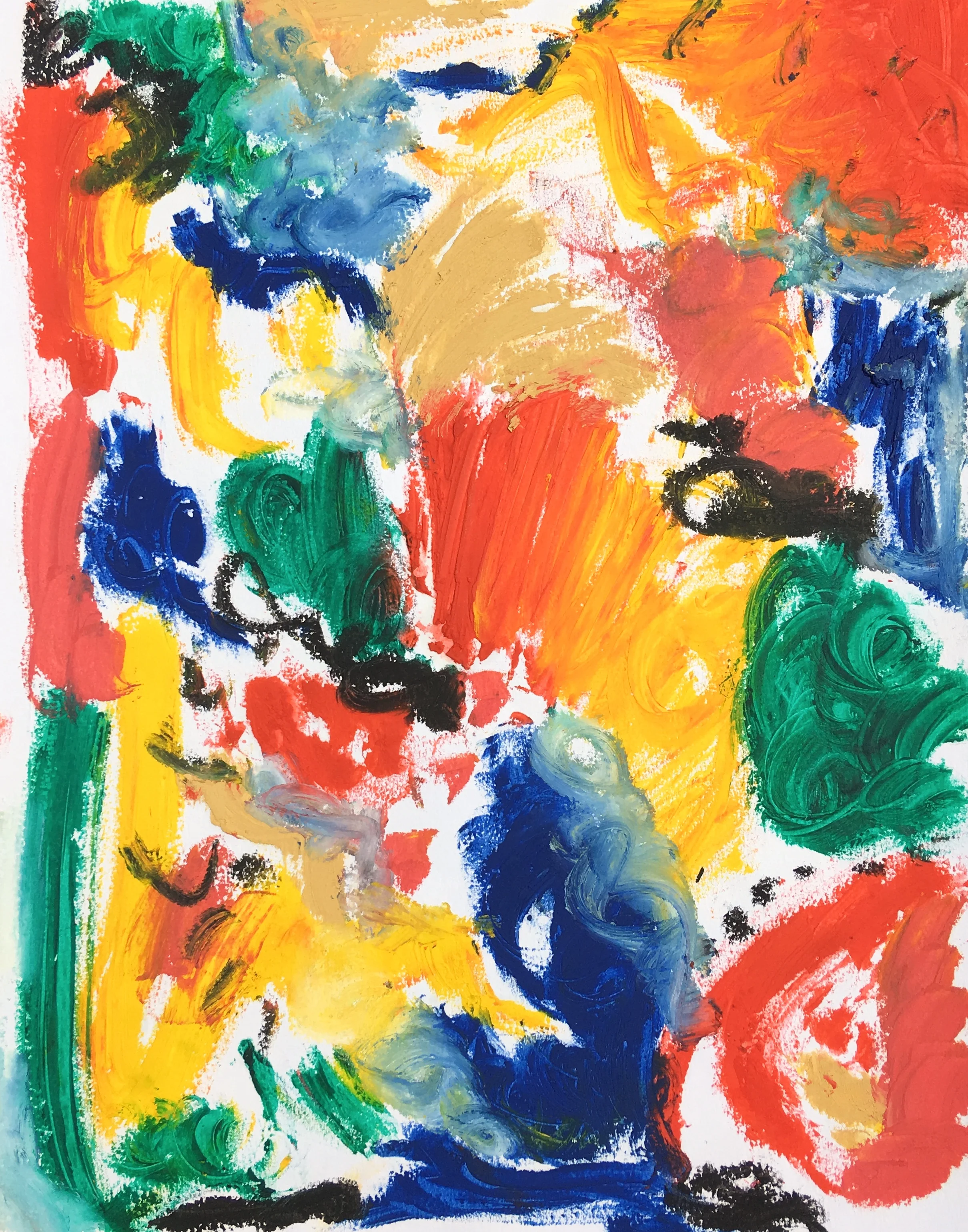 oil stick on paper 11" x 14"