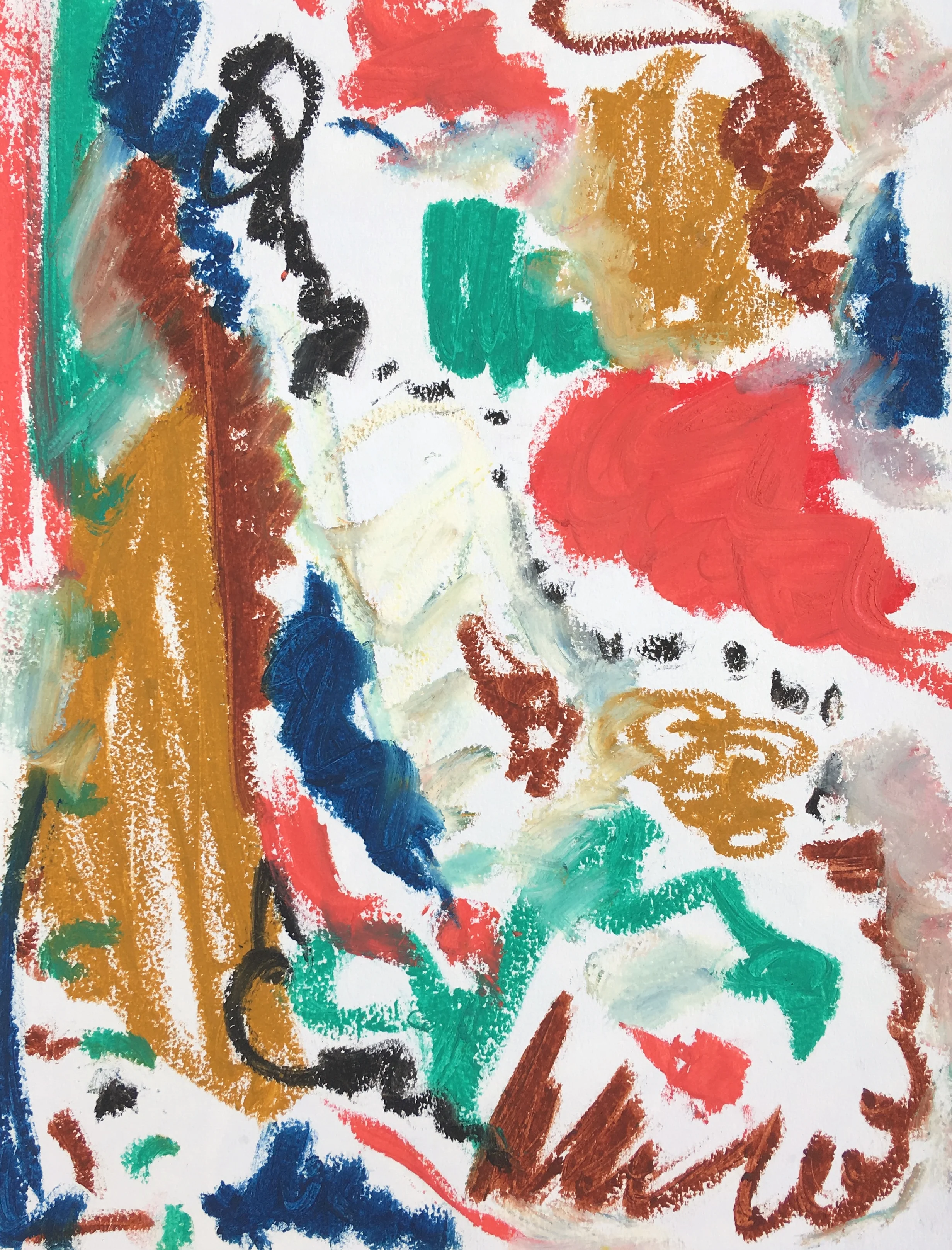 oil stick on paper 11" x 14"