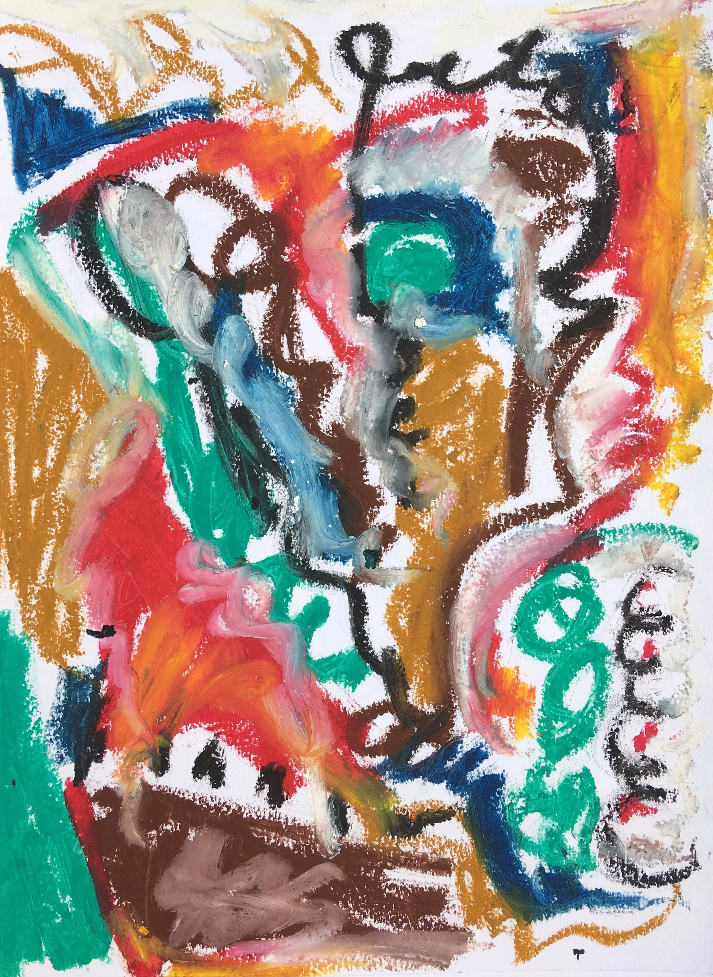 oil stick on paper 11" x 14"