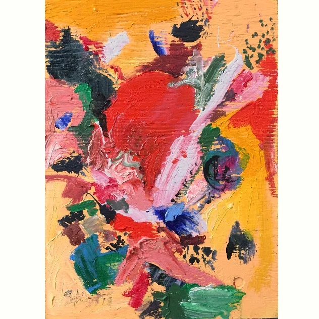 oil and acrylic on wood 14” x 20”