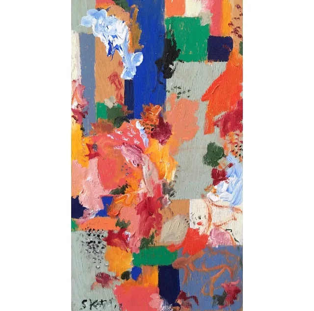 oil and acrylic on wood 16” x 32”
