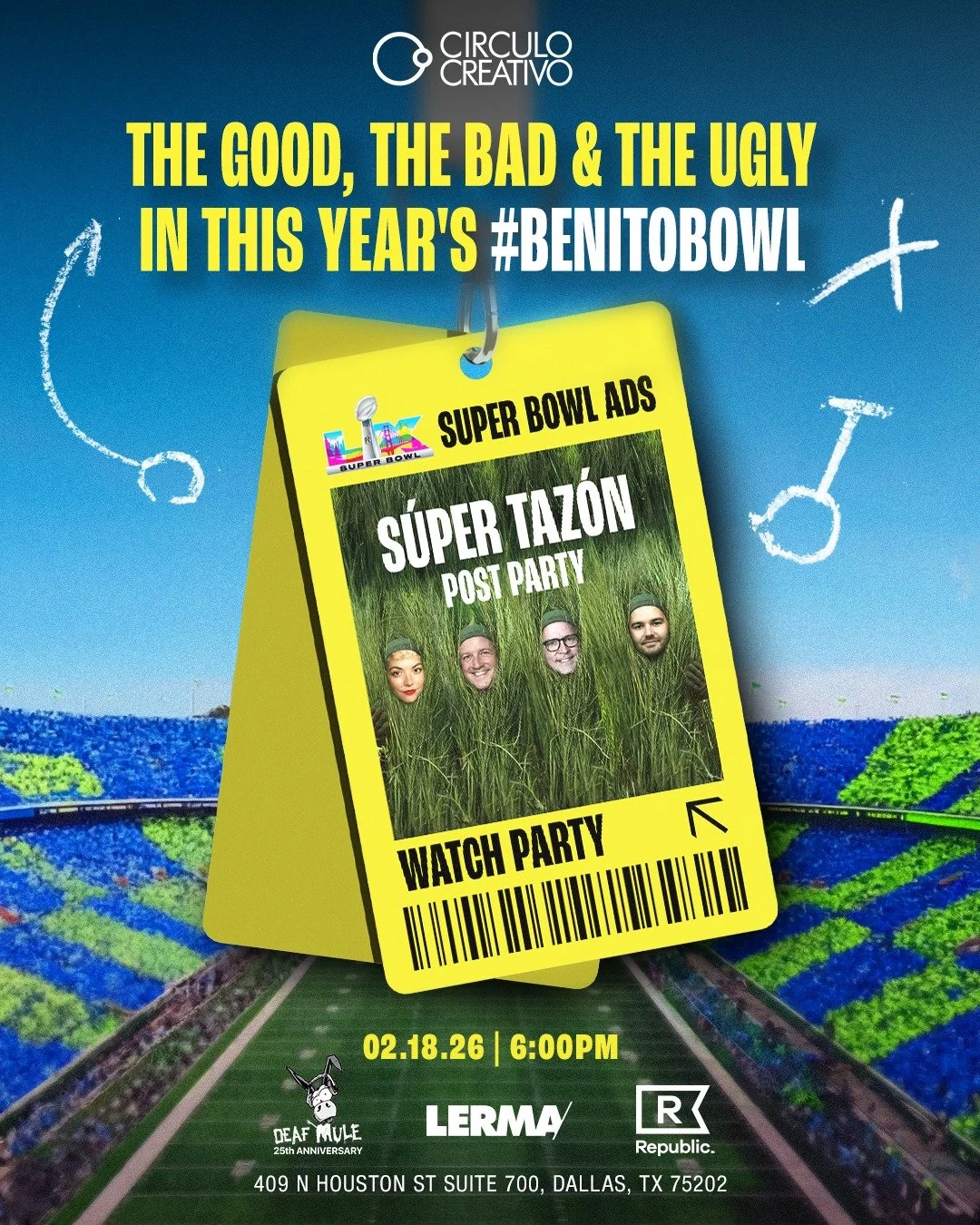   DALLAS    The Good, The Bad &amp; The Ugly In This Year's #BenitoBowl    WEDNESDAY, FEBRUARY 18TH    RSVP NOW!  