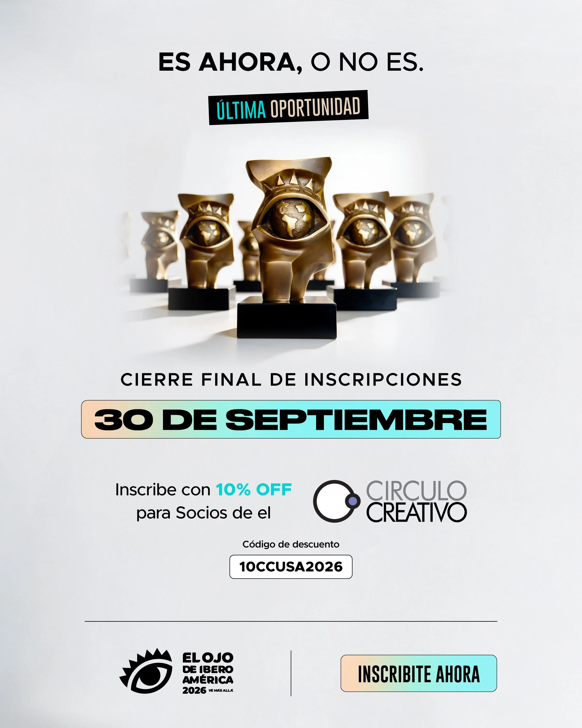 EL OJO 2026: CIERRE FINAL DE INSCRIPCIONES - SOCIOS 10% DE DESCUENTO
