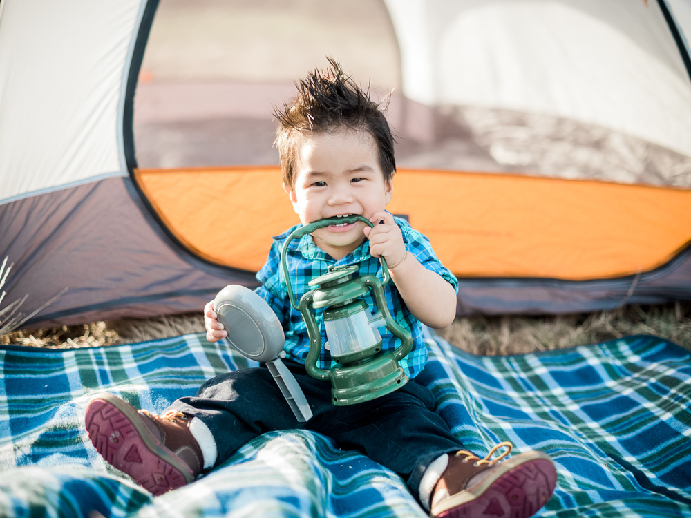 Toddler Camping Outdoors Themed Family Portrait Photography San Diego rancho penasquitos reserve  