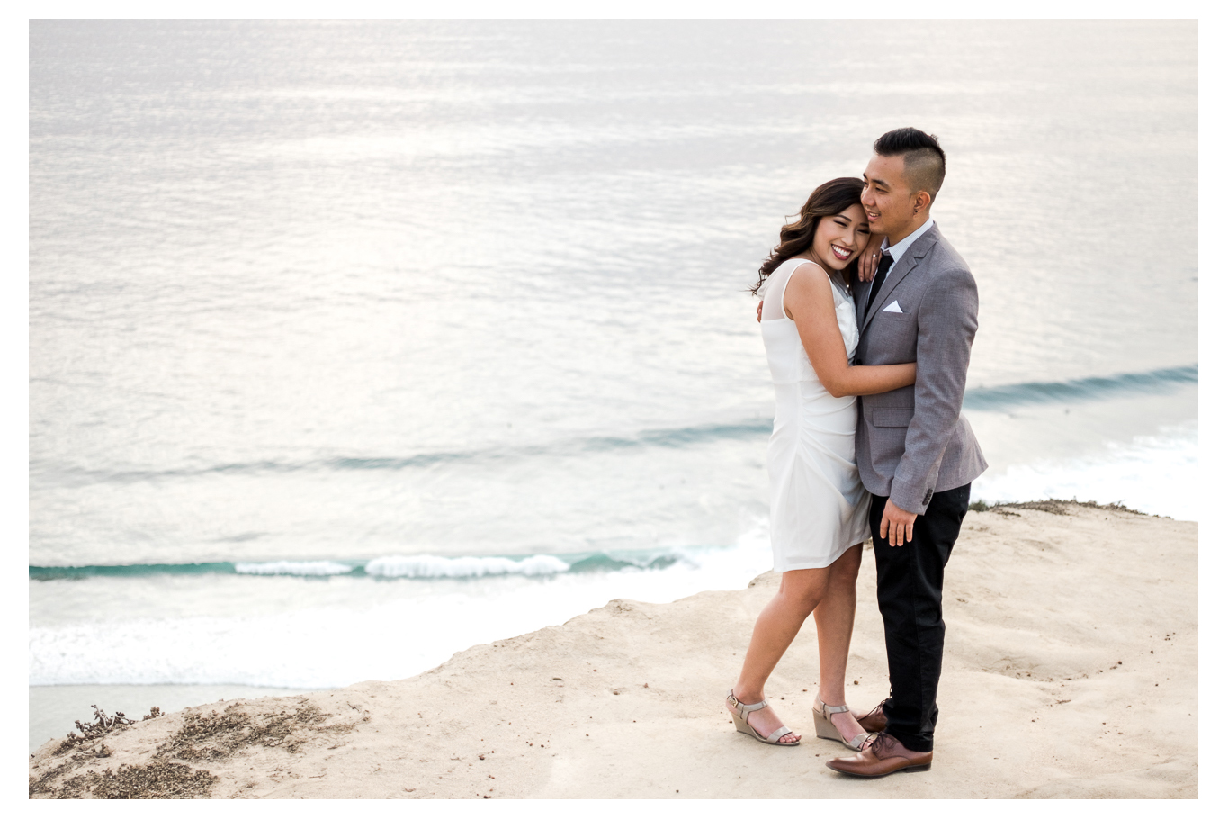 Couple engagement session San Diego La Jolla Cliffs