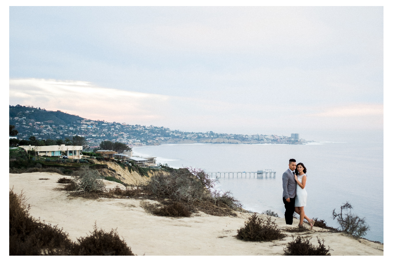 cliffs engagement session photos couple san diego