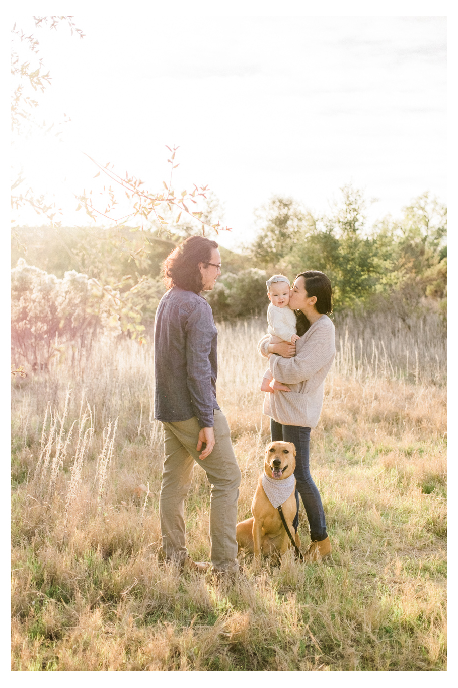  family fun outdoor session mom and baby one year old los penasquitos canyon preserve san diego portraits dog 