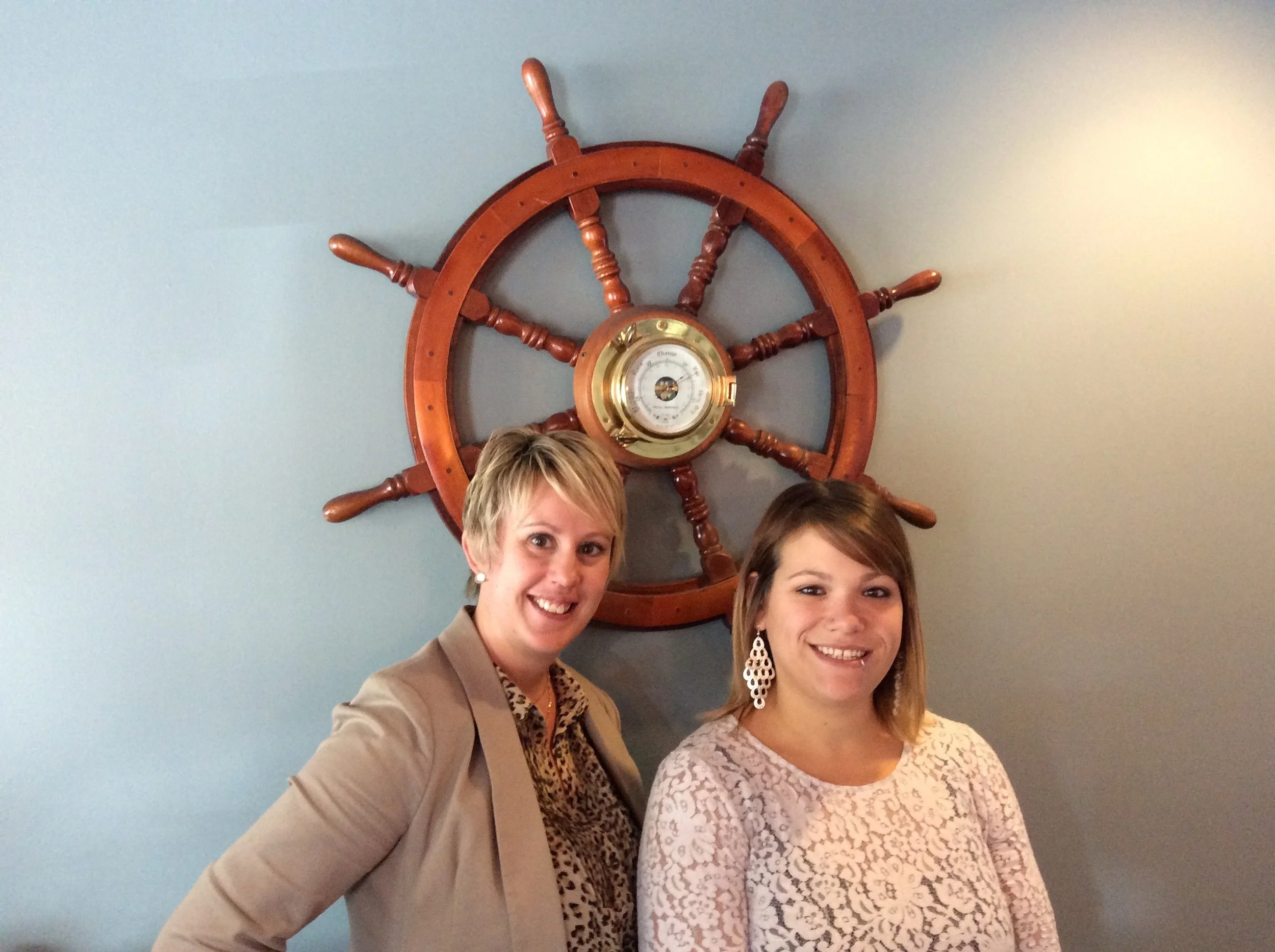 Carrie and Alyssa at the Quarterdeck