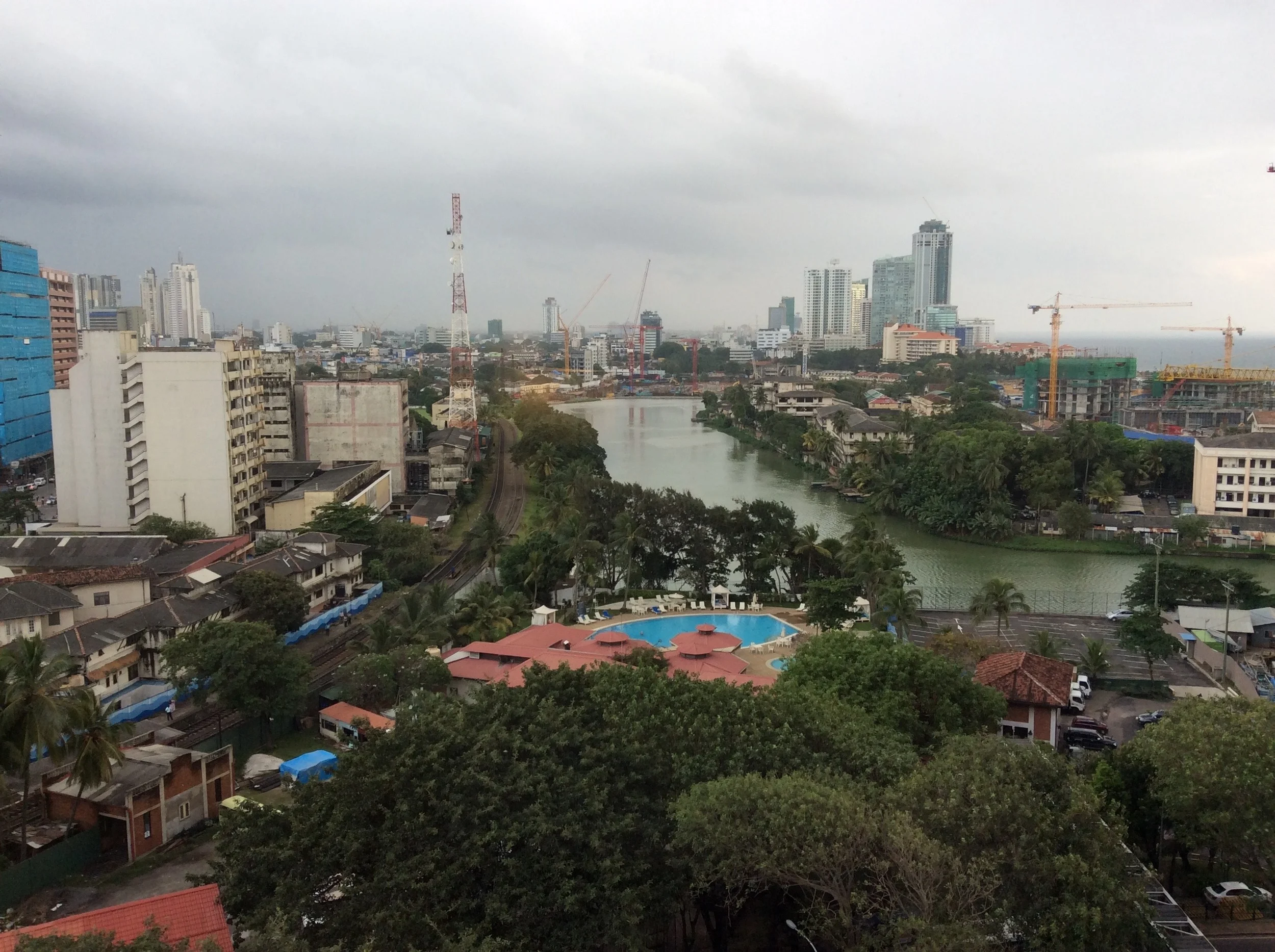 View from the 11th floor at the Hilton