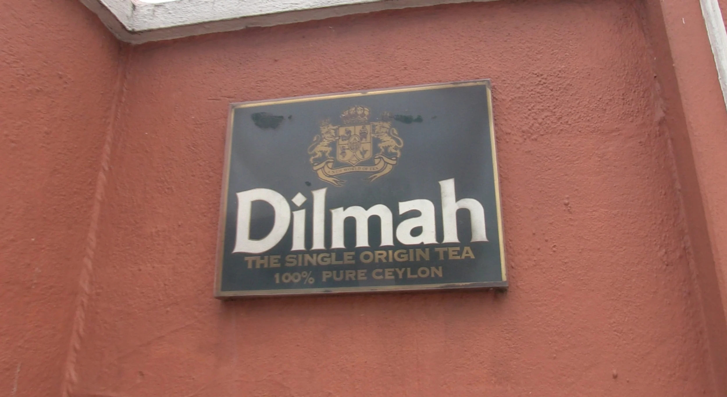 Outside Dilmah head office in Colombo