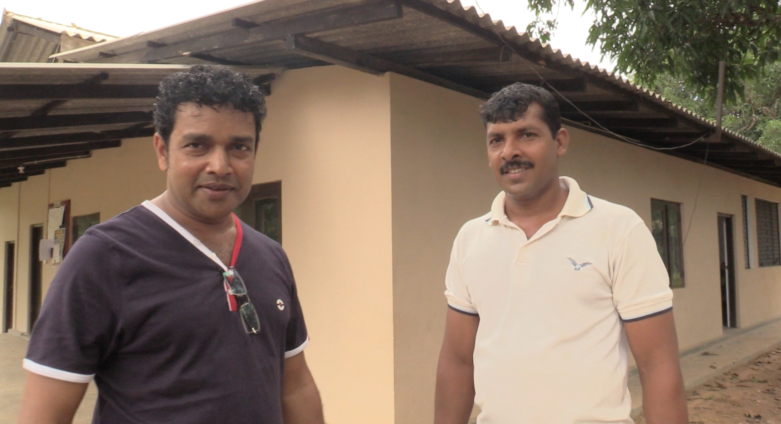 Shantha with Samantha at the Gemi Aruna Agro production society