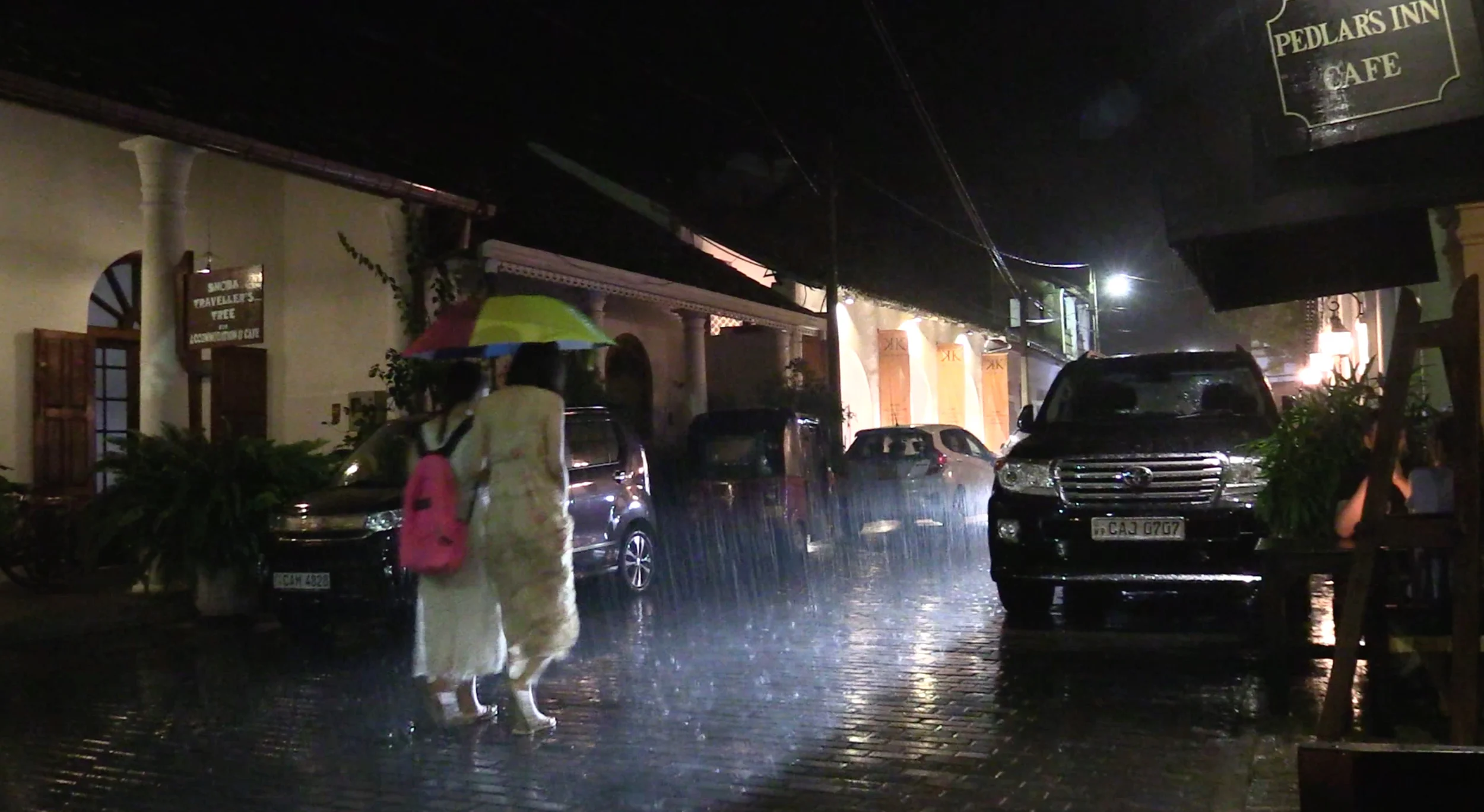 Rain on cobblestones...could be a movie set