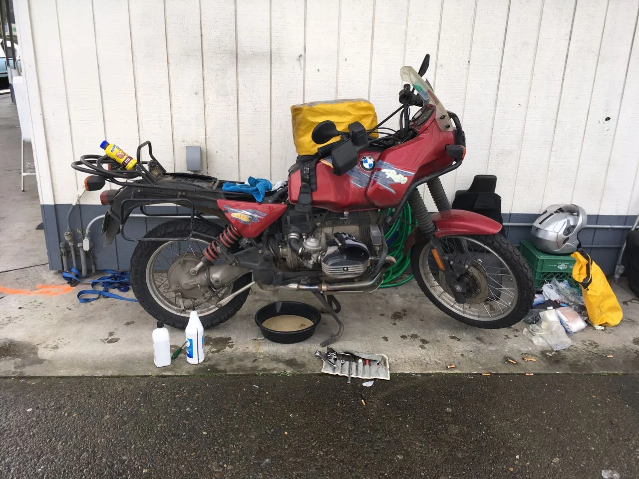 Roadside tranny oil change