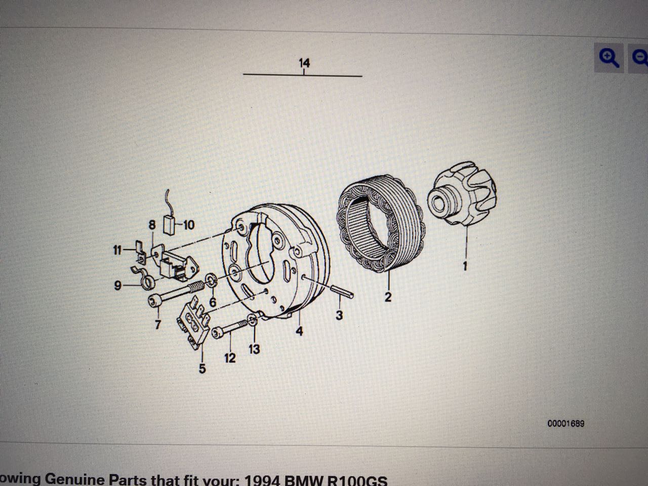 BMW parts list - alternator