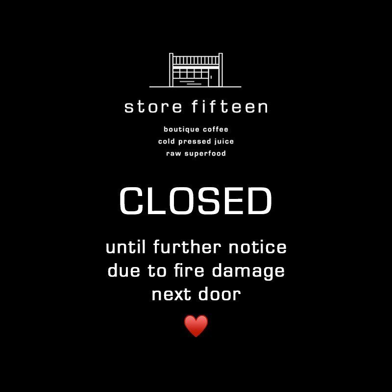 To our amazing store community ❤️ It is with sadness we report that for now we must close our doors for the safety of our staff and customers. The significant fire that occurred next door is a tragedy for all involved and we send our love and best wi