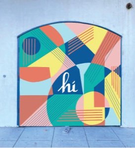  “Hi Neighbor” Door Arch Mural 