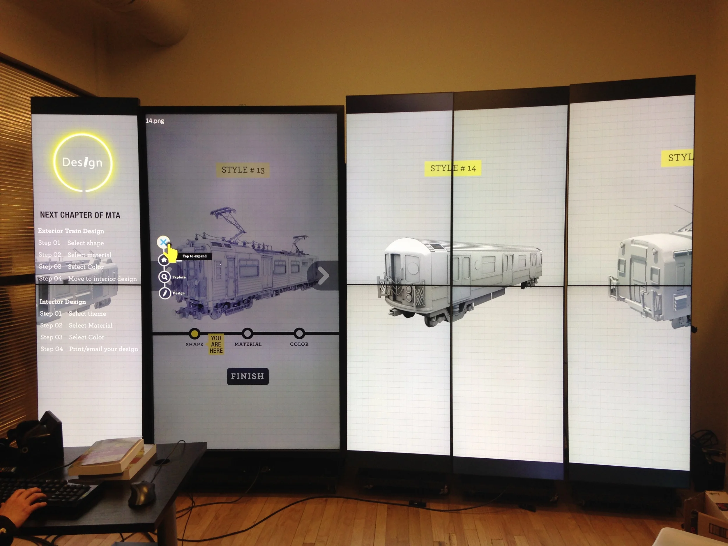  Click menu icon&nbsp;to show submenu. Shows 'Tap to expand'. 