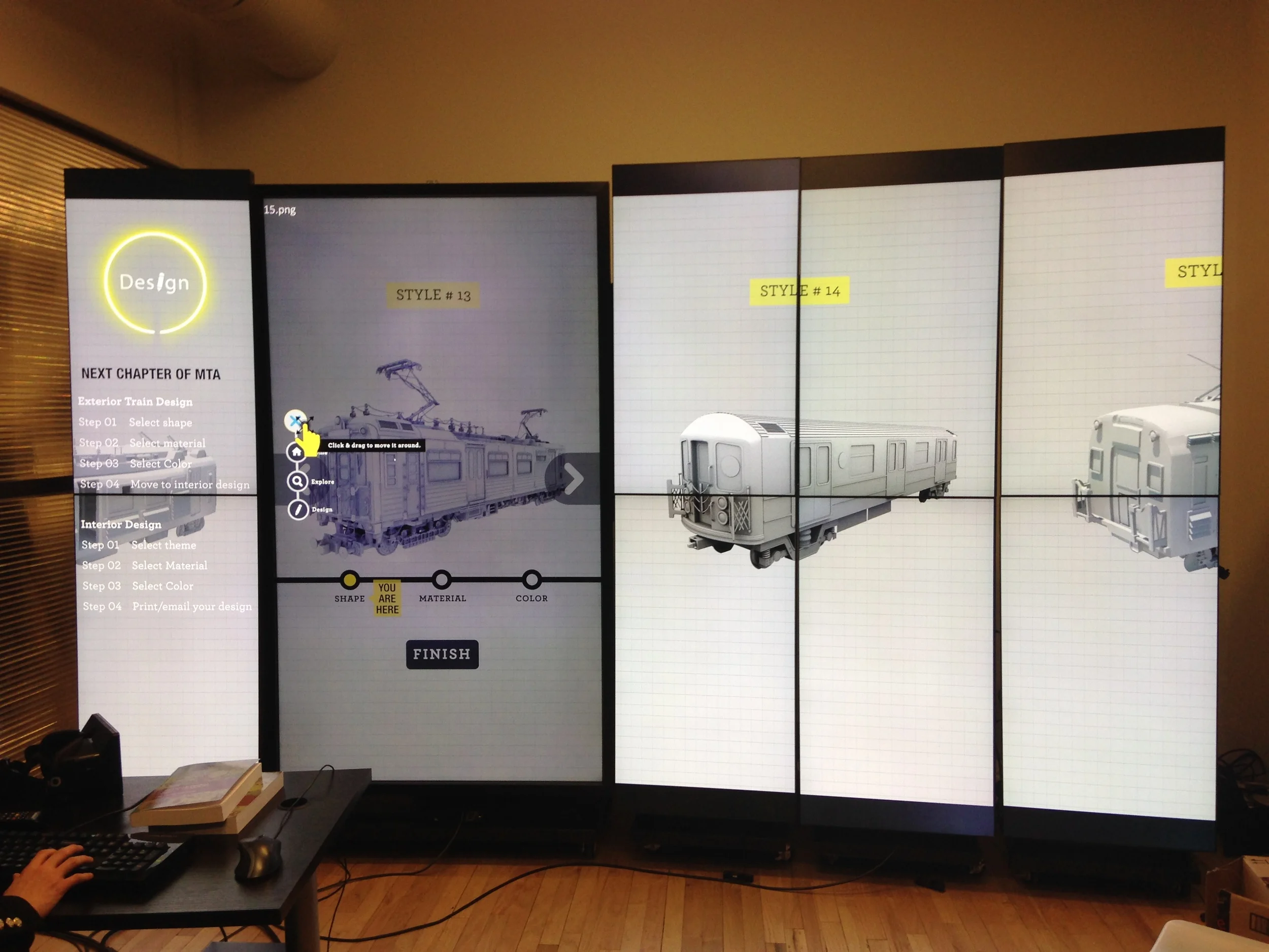  Shows 'Click and drag to move it around'. 