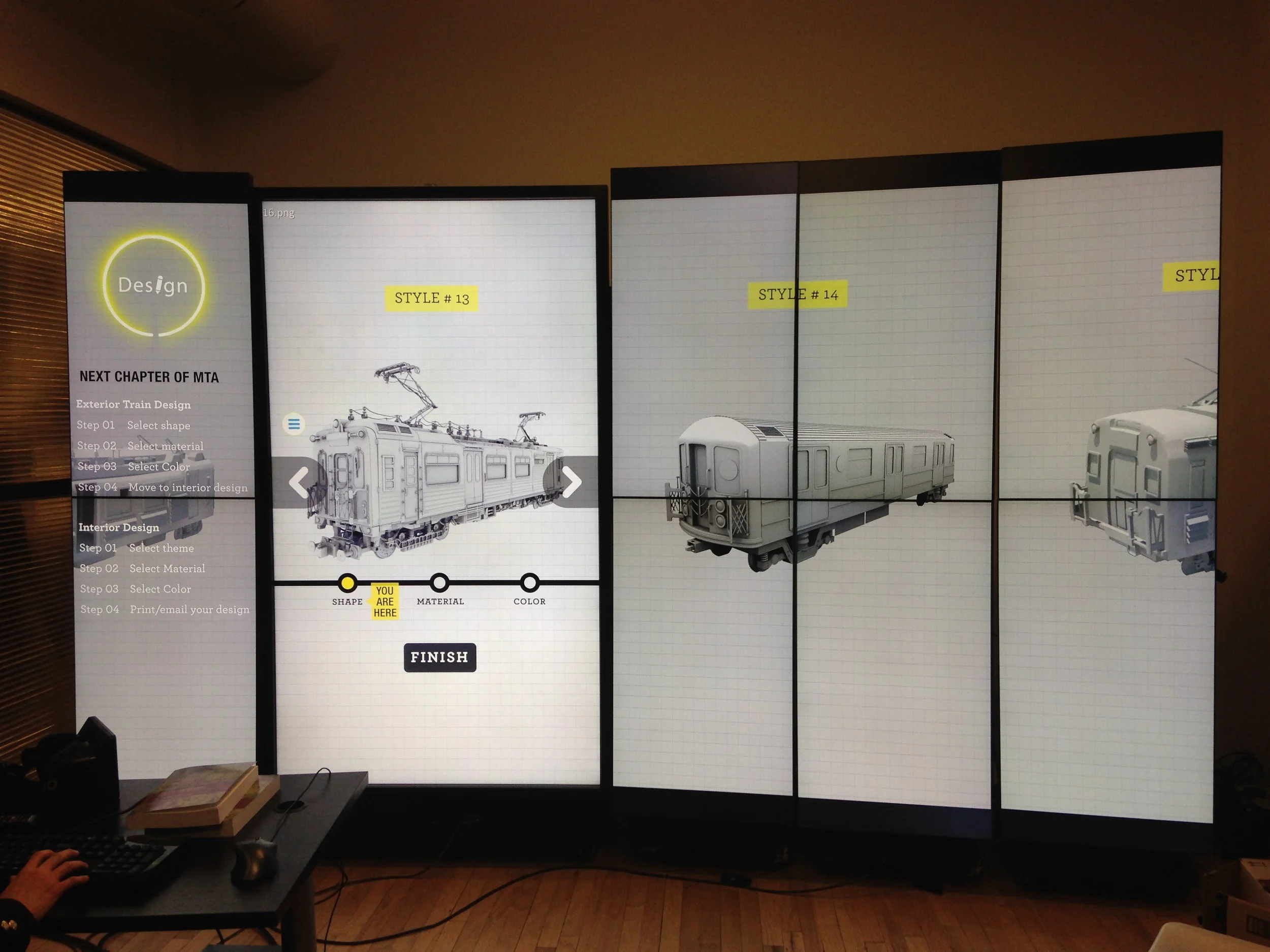  Choose different kind of subway's model. Start to design the subway. 