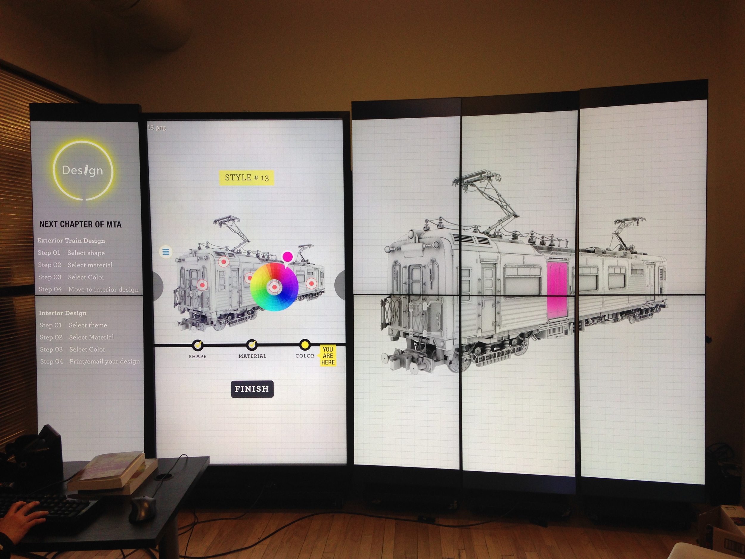  Choose which part you want to change color. 