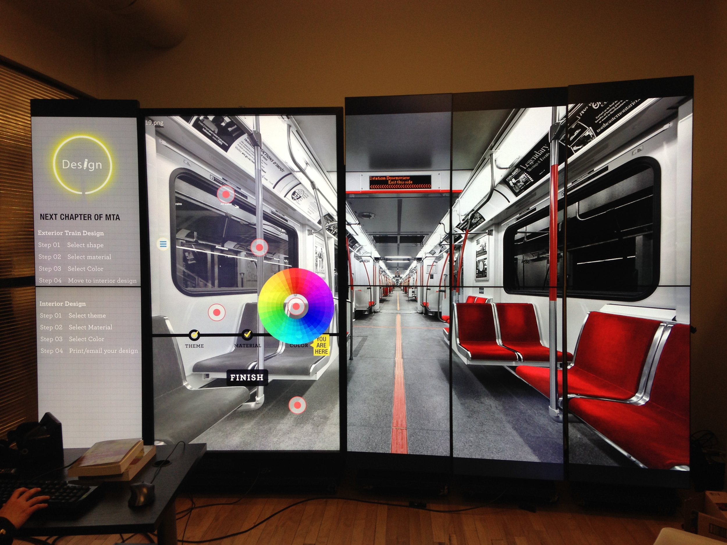  Click different parts inside subway to change color. 