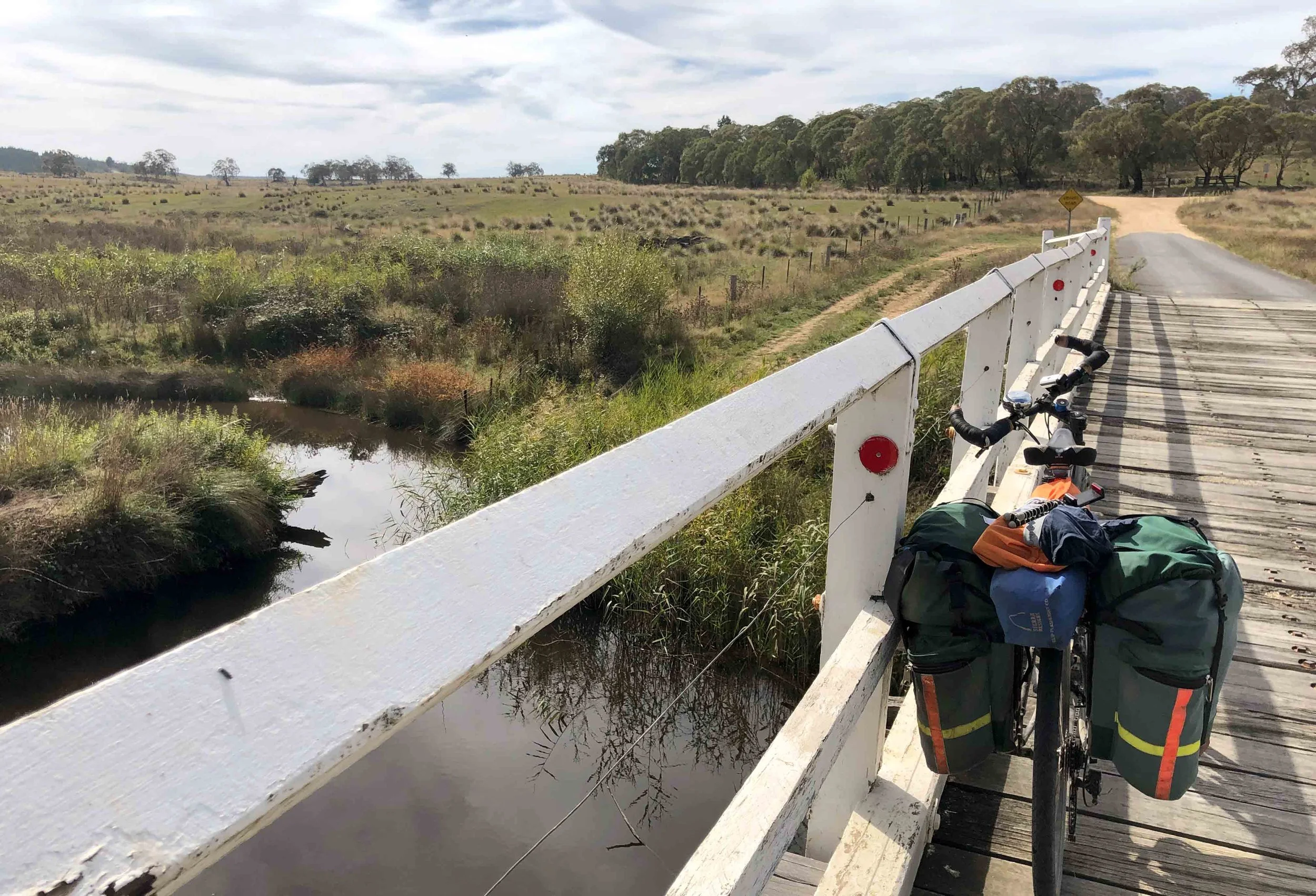 Old wooden bridge still in use near Craigie, NSW.